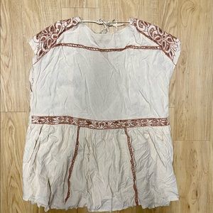 Free People Embroidered Tunic Top